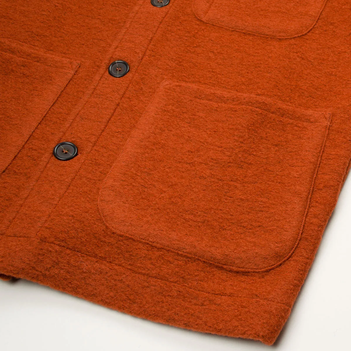 Universal Works - Field Jacket Wool Fleece - Orange