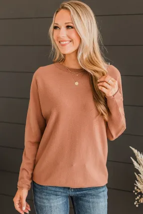 Uplifting Love Knit Sweater- Terracotta