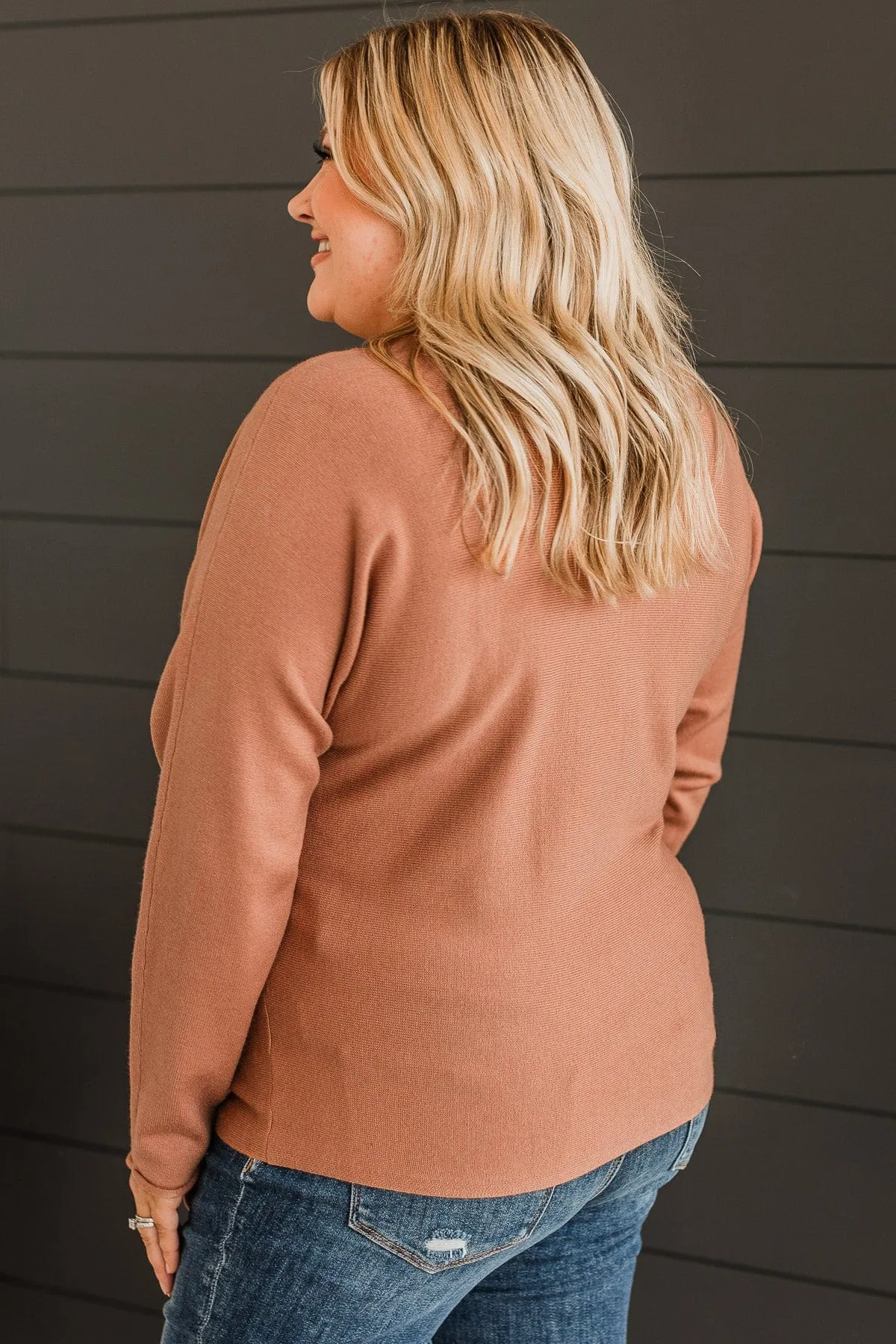 Uplifting Love Knit Sweater- Terracotta