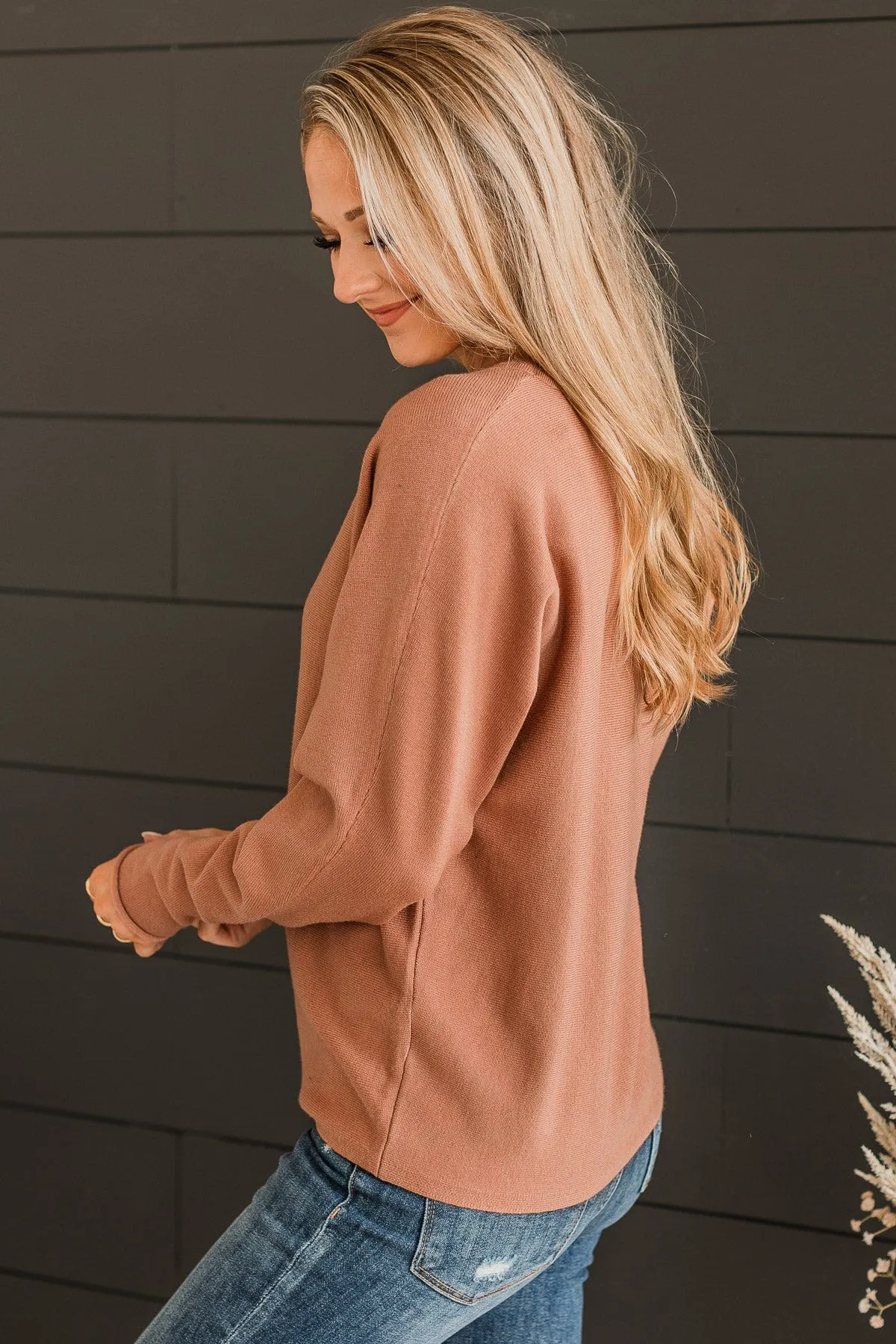 Uplifting Love Knit Sweater- Terracotta