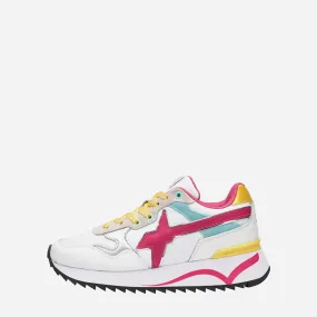 W6YZ Yak-W Bianco Argento Fuxia Sneakers