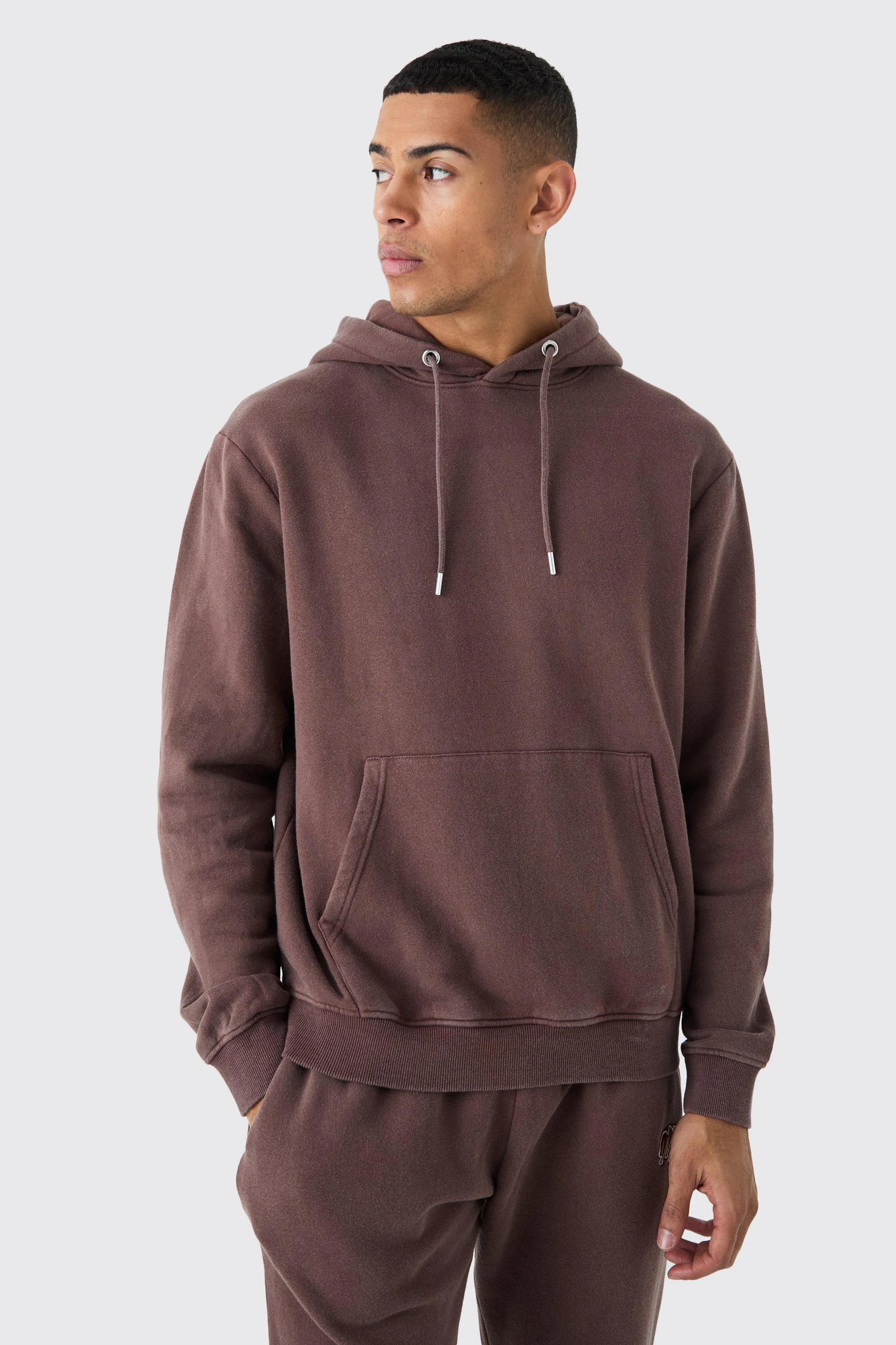 Washed Over Head Hoodie | boohooMAN UK