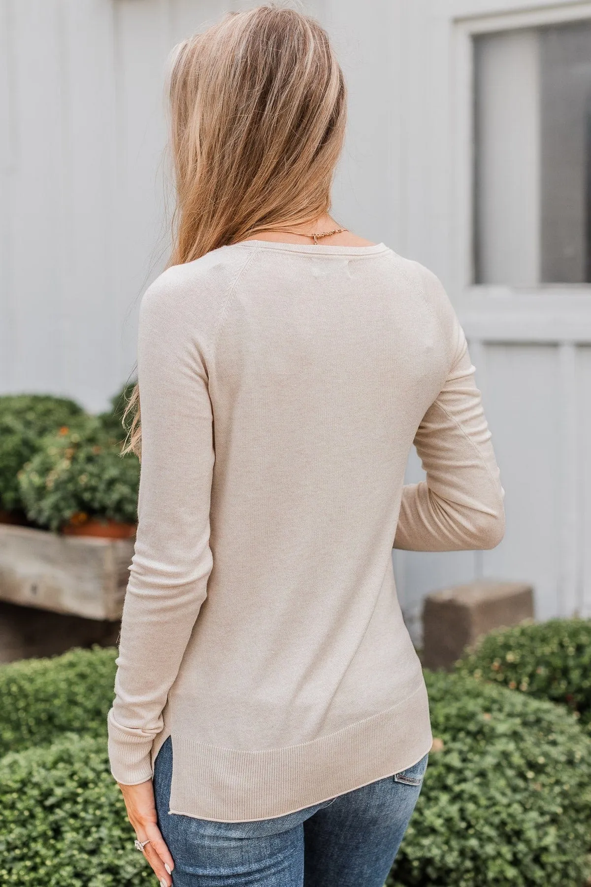 Whatever You Want Knit Sweater- Oatmeal