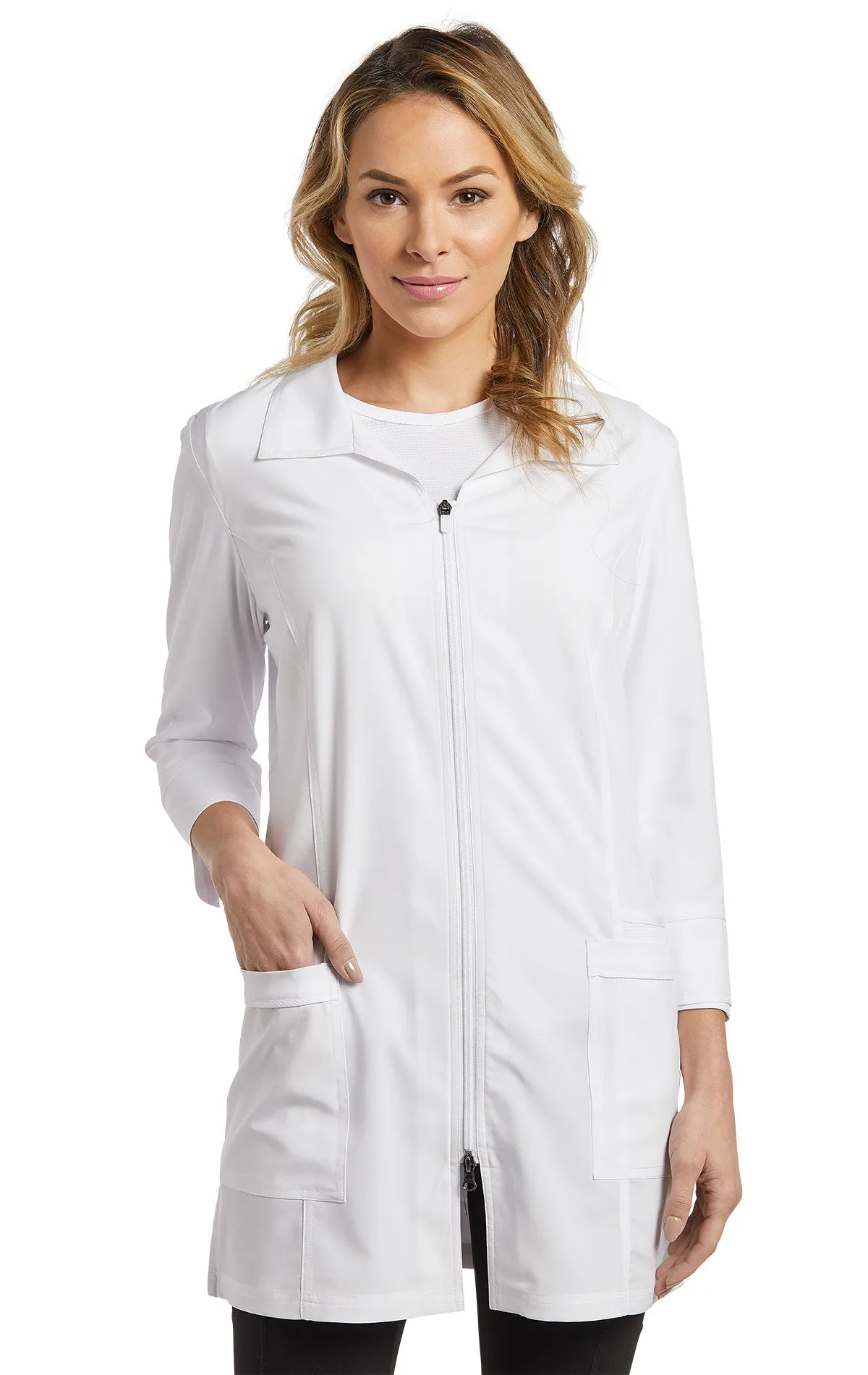 White Cross FIT Lab Coat-White