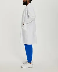 White Cross Unisex LABCOAT WITH RIB CUFF