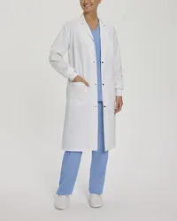 White Cross Unisex LABCOAT WITH RIB CUFF