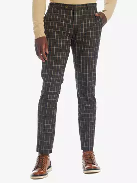 Window Check Slim Downing Pants