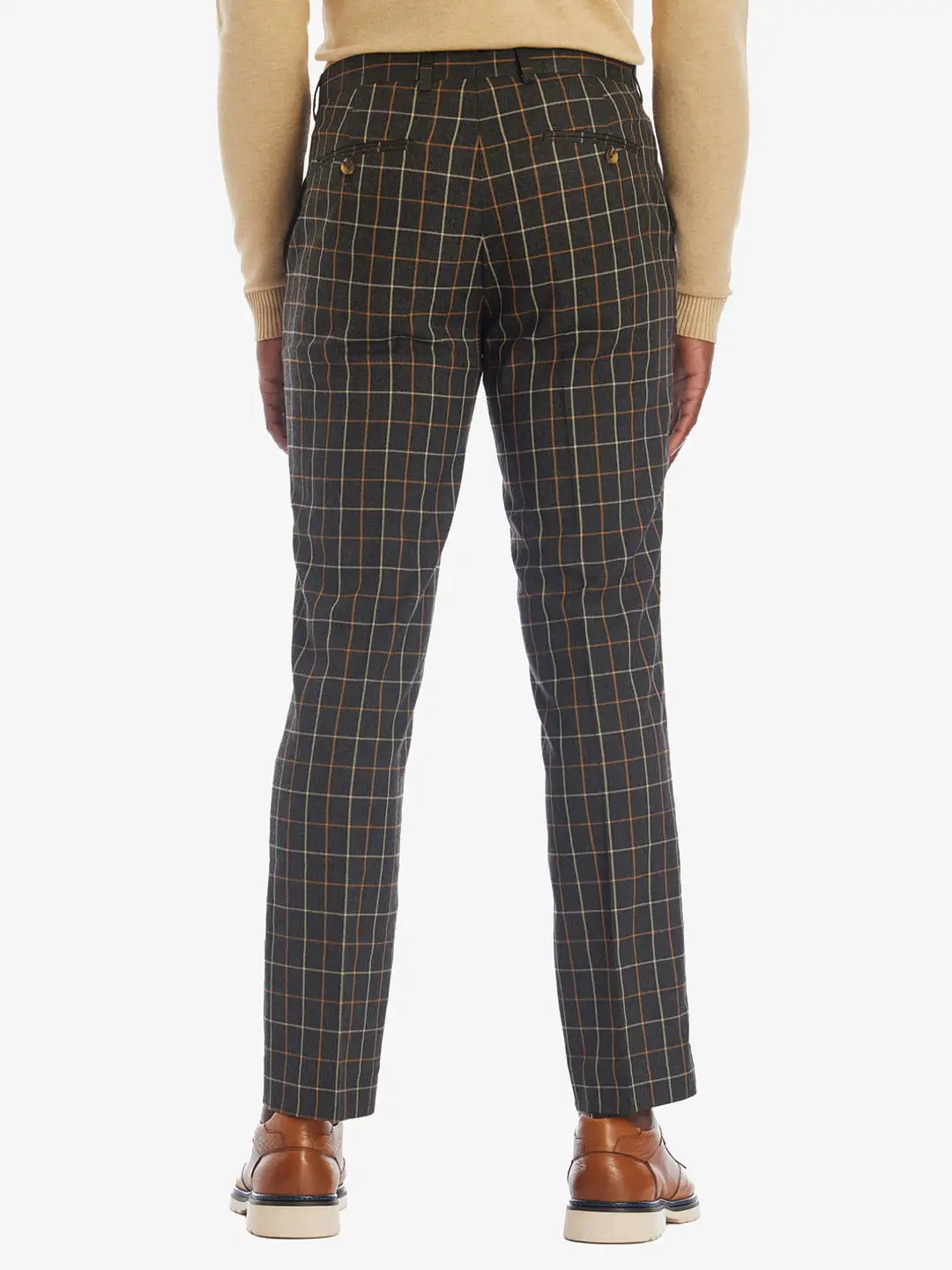 Window Check Slim Downing Pants