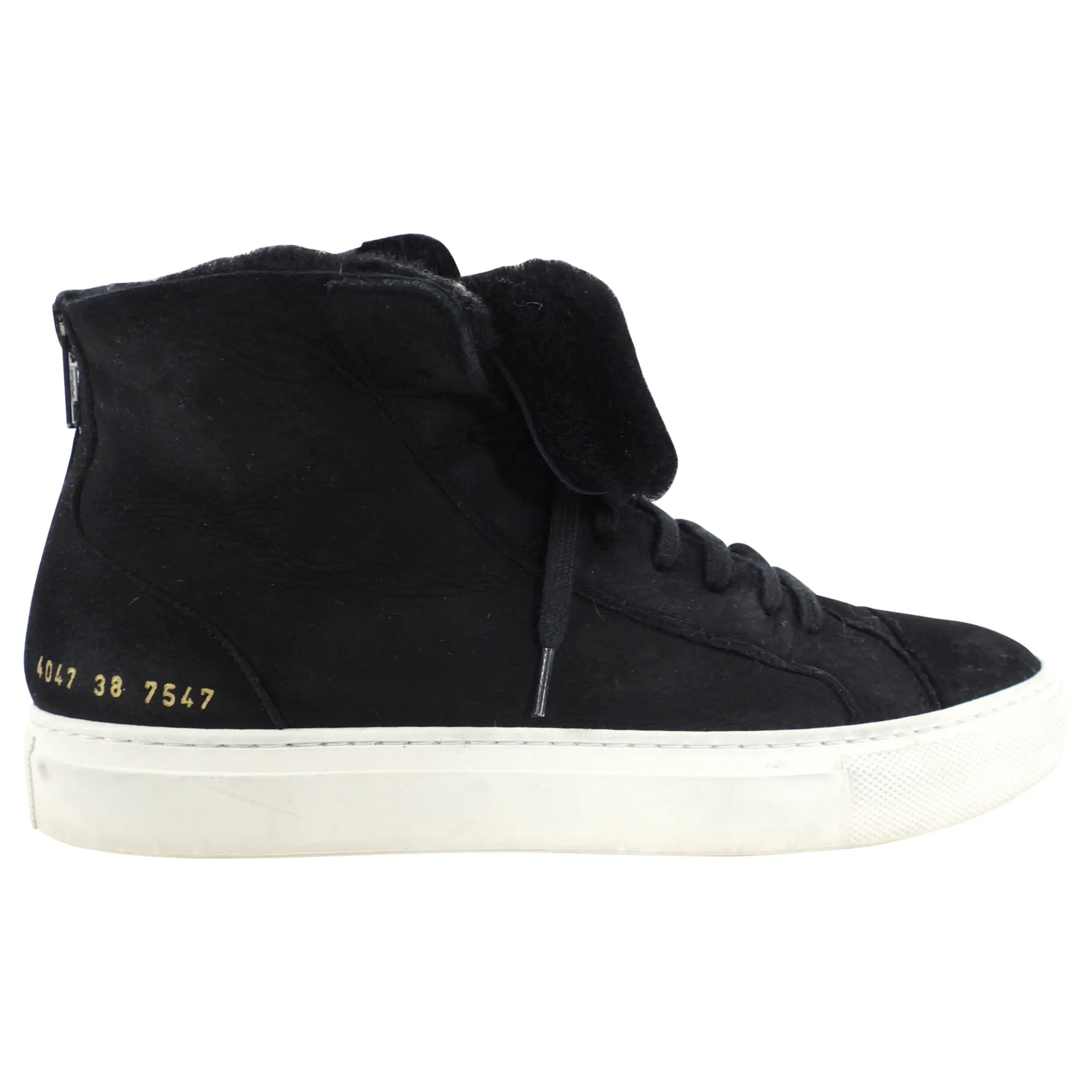 Woman by Common Projects Black Shearling Sneaker - 38 / 7.5