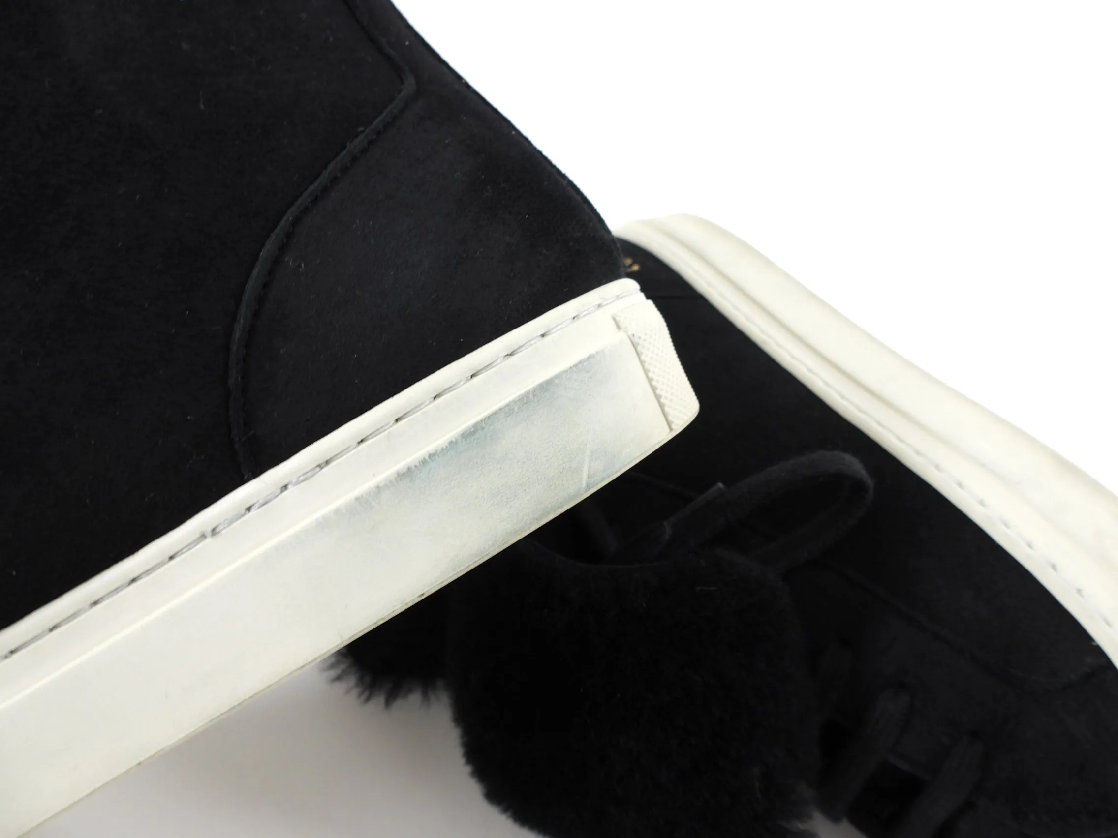 Woman by Common Projects Black Shearling Sneaker - 38 / 7.5