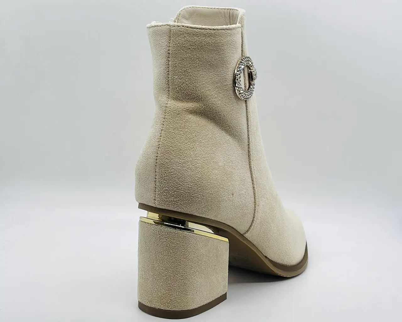 Women's Faux Suede Block Heel Ankle Boots