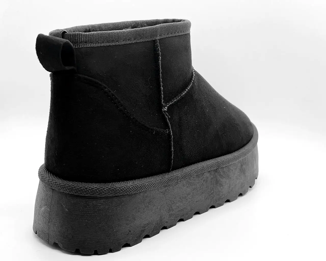 Women's Faux Suede Fur Lining Platform Ankle Boots