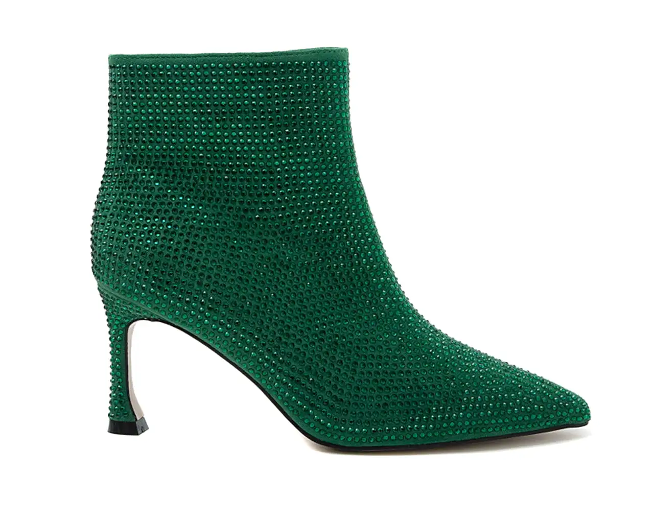 Women's Ideal Shoes 3671 Crystals Ankle Boots Green