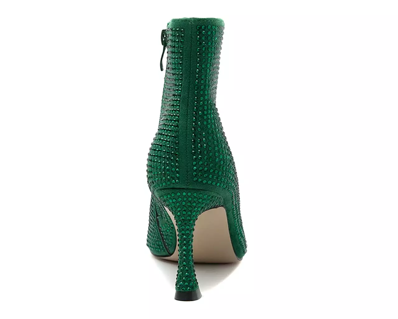 Women's Ideal Shoes 3671 Crystals Ankle Boots Green