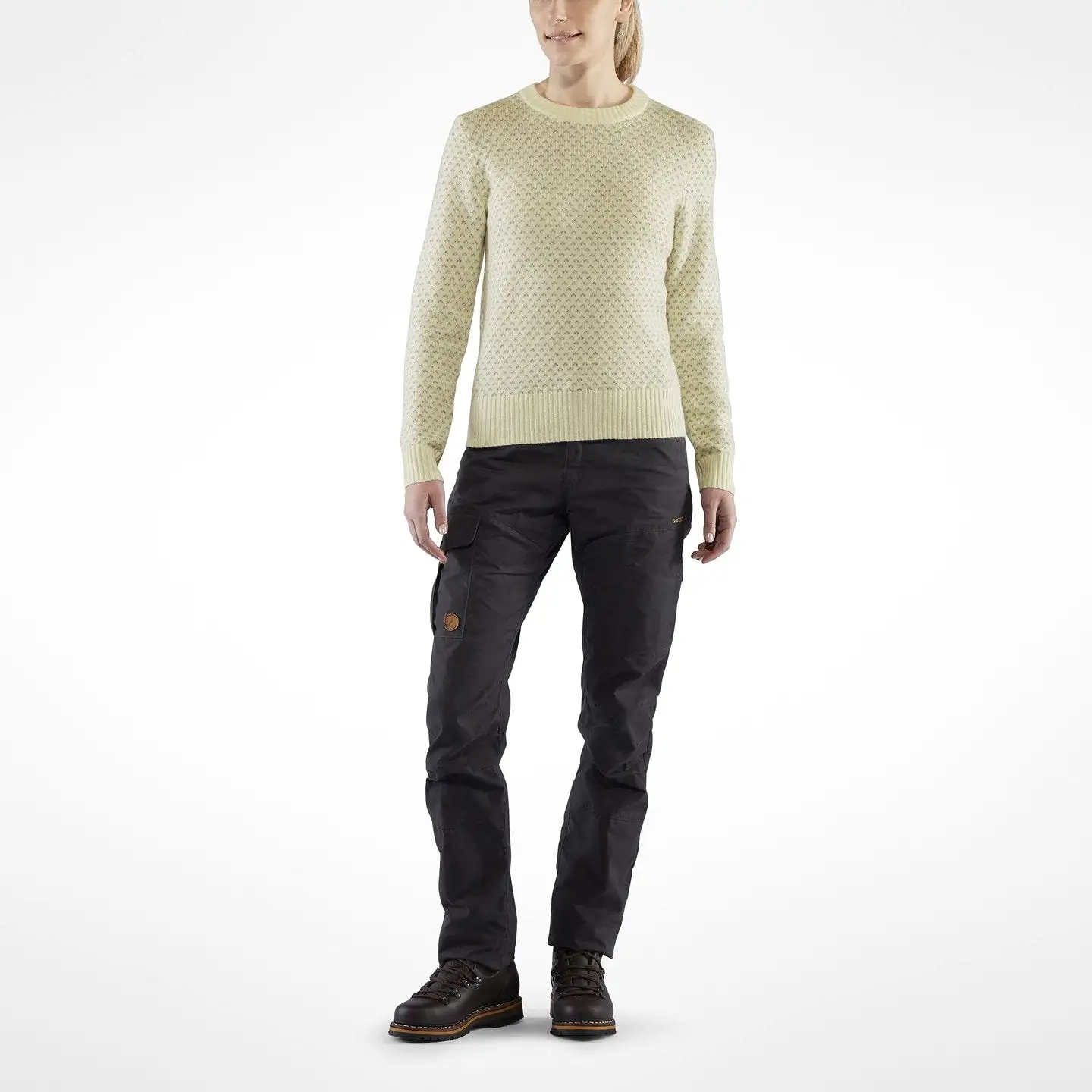 Womens Ovik Nordic Sweater - Chalk White