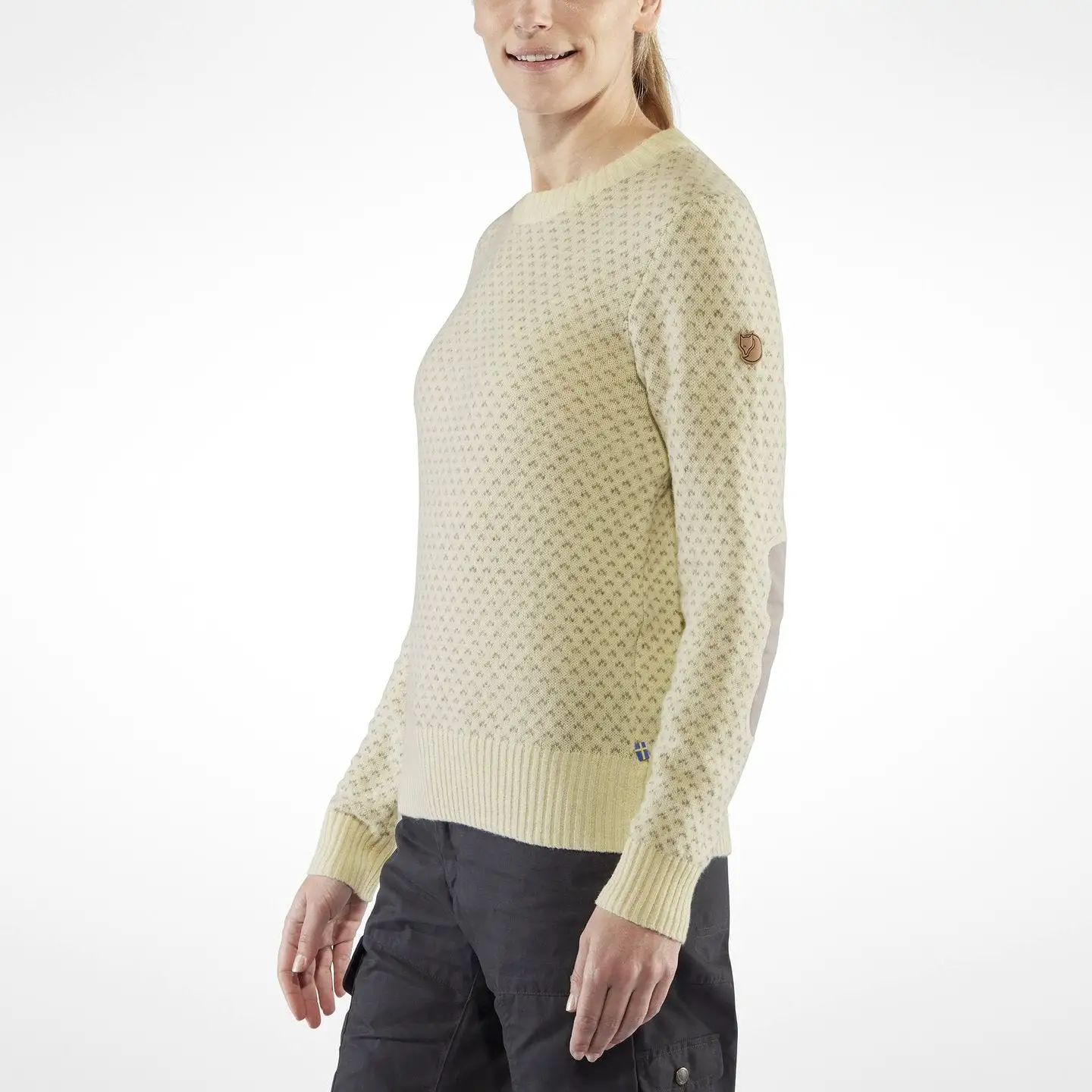 Womens Ovik Nordic Sweater - Chalk White