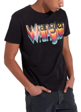 Wrangler Festival Crew Neck Retro Logo T-shirt Black